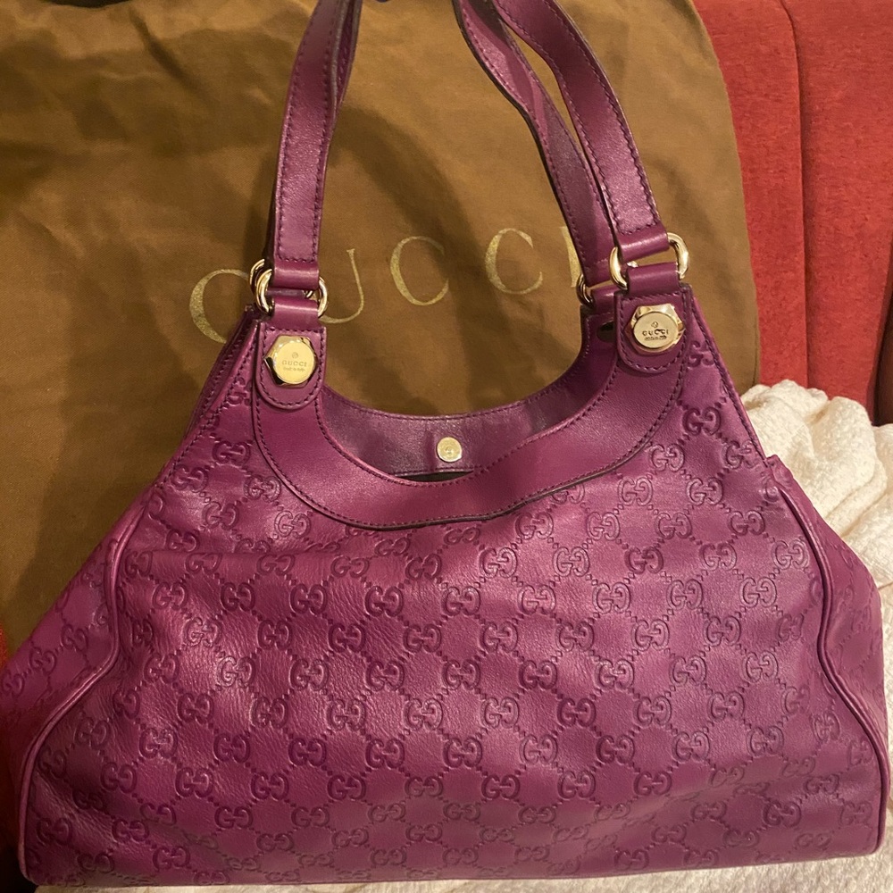 Gucci tote bag purple